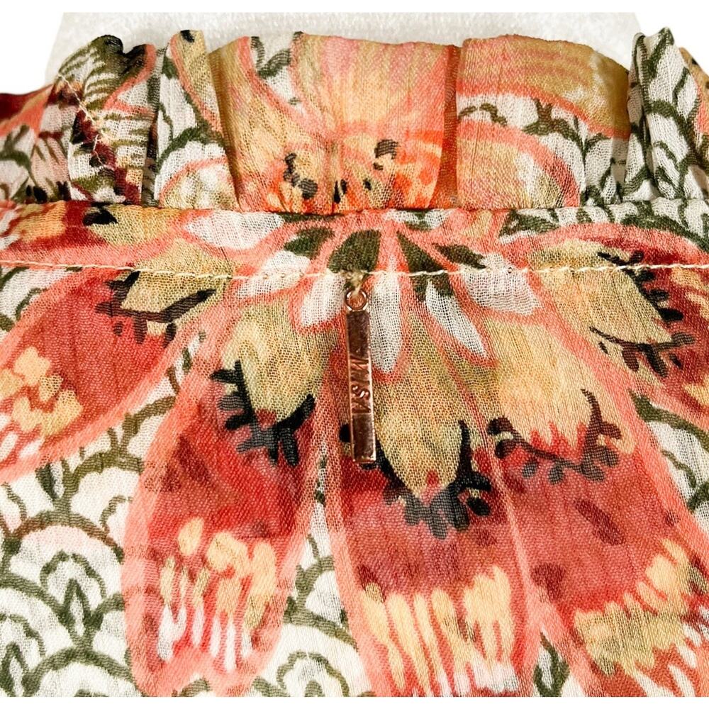 MISA Elisabetta Mini Dress Flora Tile Mix Chiffon Whimsy Boho Feminine Size XS - Picture 10 of 12